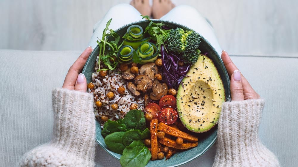 woman healthy food